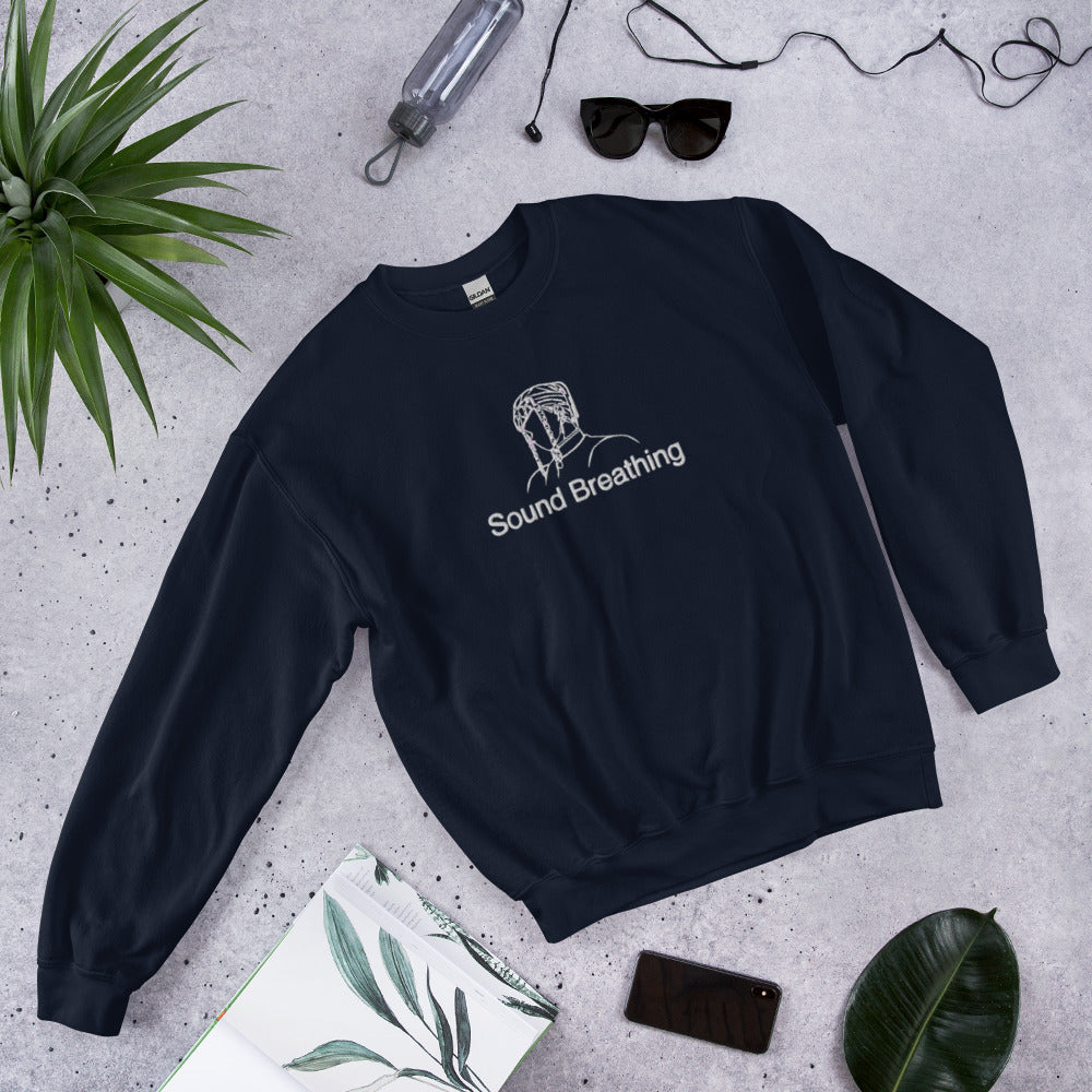 Uzui Sound Breathing Crewneck Embroidered